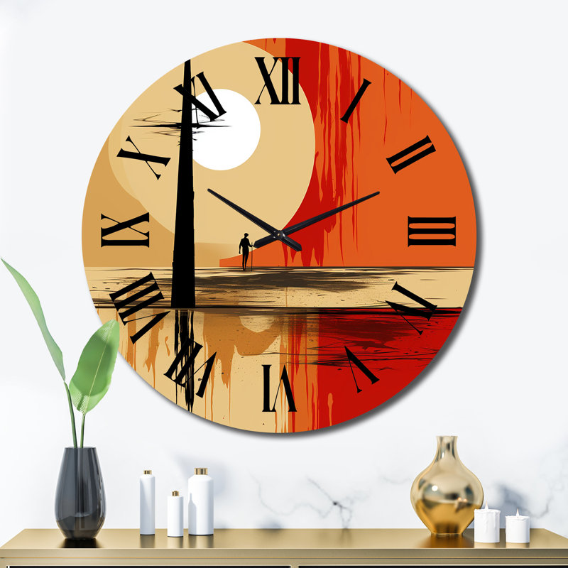 Horloge murale pleine lune célébration de la solitude, Très grand