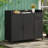 47.5"W Wicker Outdoor Storage Cabinet with Tempered Glass Desktop-1215514206