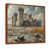 Toile avec cadre flottant brun