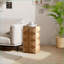 Table basse rétro en sapin avec relief 3D, durable et amp; Aucun assemblage requis pour le salon