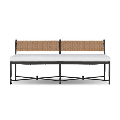 Breton Outdoor Bench-Alessi Linen