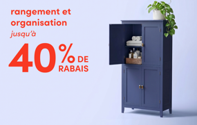 rangement et organisation en solde