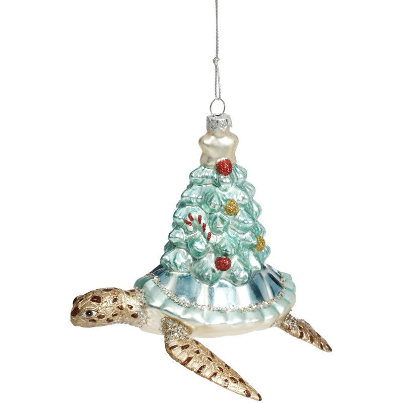 Turtle Christmas Tree Ornament - 5 Inches Set Of 6