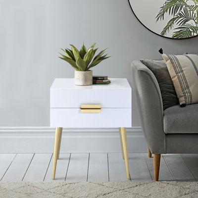 Table d'appoint avec 2 tiroirs