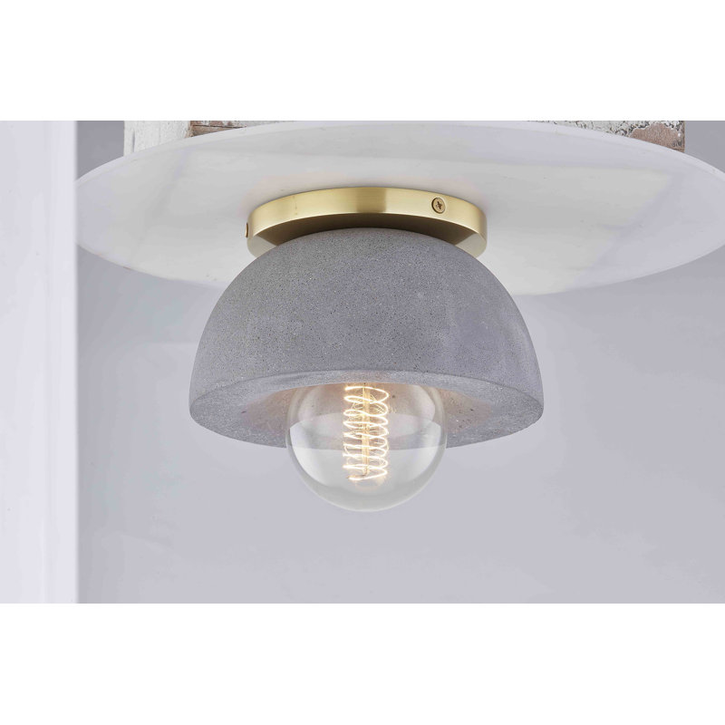 Plafonnier encastré 1 lumière 7 po, Laiton vieilli