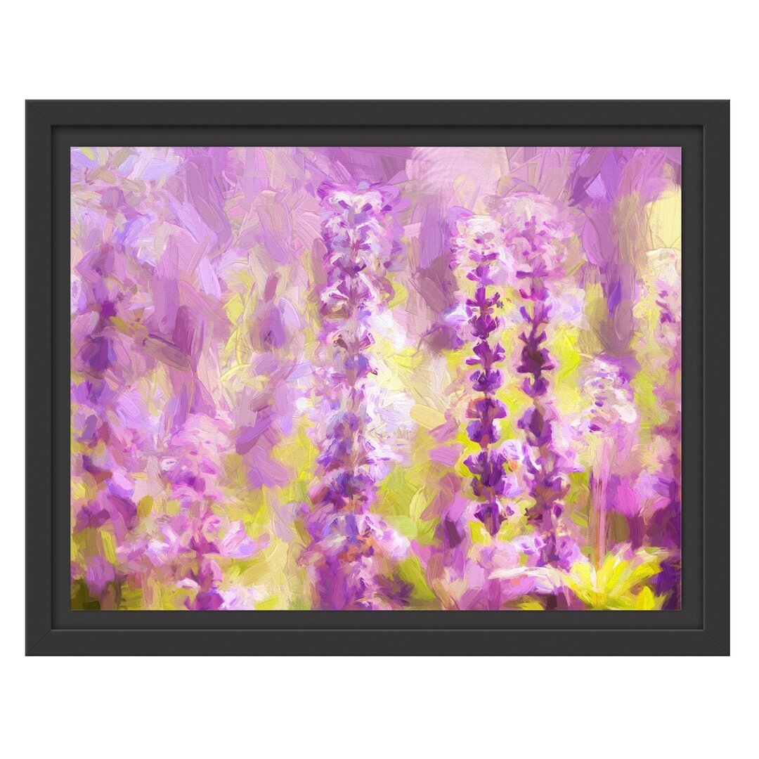 Gerahmtes Wandbild violette Lavendelblüten