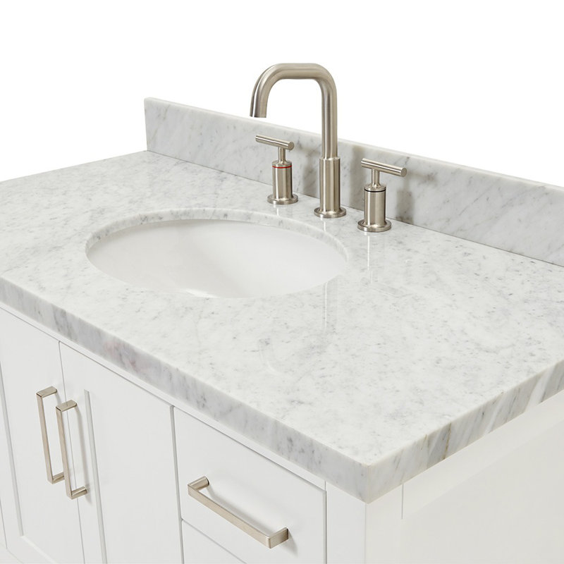 Magnolia Bath Vanity Oval Basin S043SCWOV, White