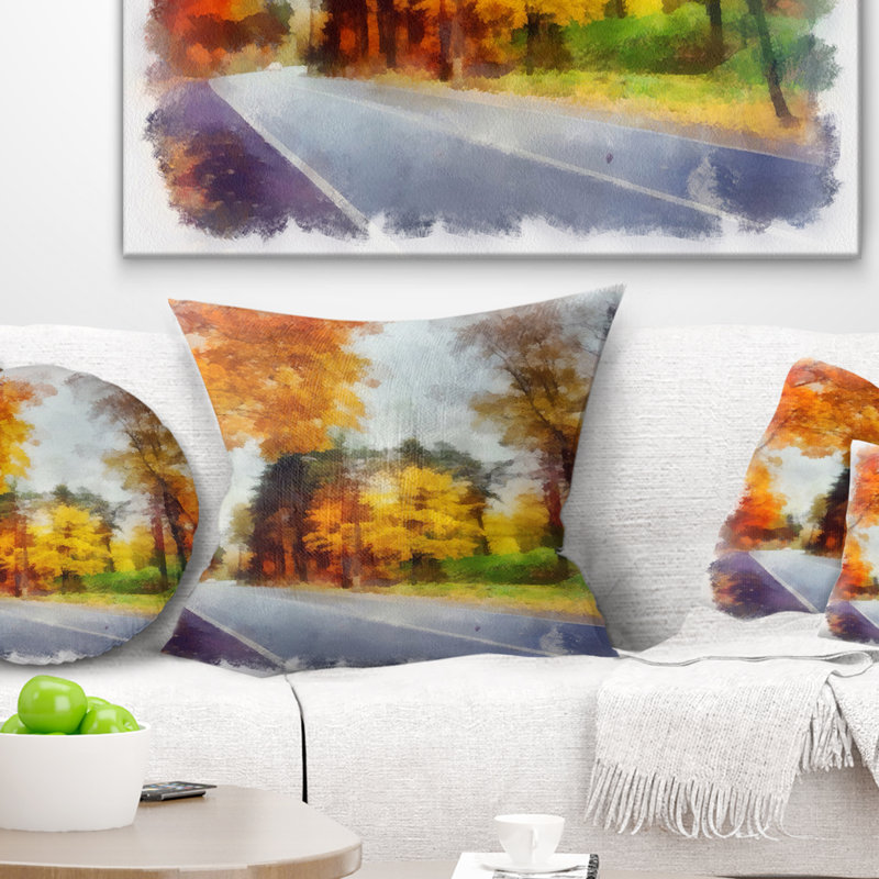 Coussin aquarelle Schafer, 16 po x 1 po, Coussin décoratif