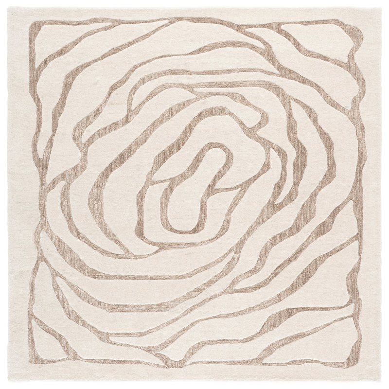 Metro 951 Hand Tufted 80% Wool; 20% Cotton Abstract Rug, Square 6'
