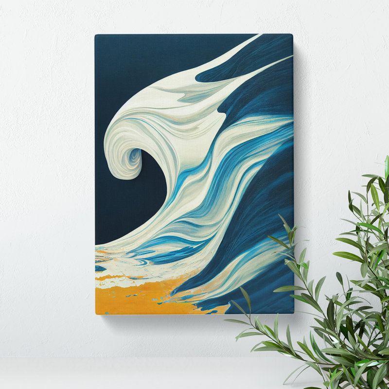 XV1022-4278X Sublime Ocean Wave Abstract - Print, No Matte, 50cm H x 35cm W x 3cm D, Wrapped Canvas