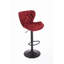Ensemble de 2 tabourets de bar avec repose-pieds thermolaqué et base pivotante en velours à hauteur réglable et tabouret de bar simple