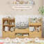 Bibliothèque pour enfants 4 en 1 de 72 po x H 37 po avec 3 tiroirs, coussin moelleux, bibliothèque à 3 couches, coin lecture-637344160
