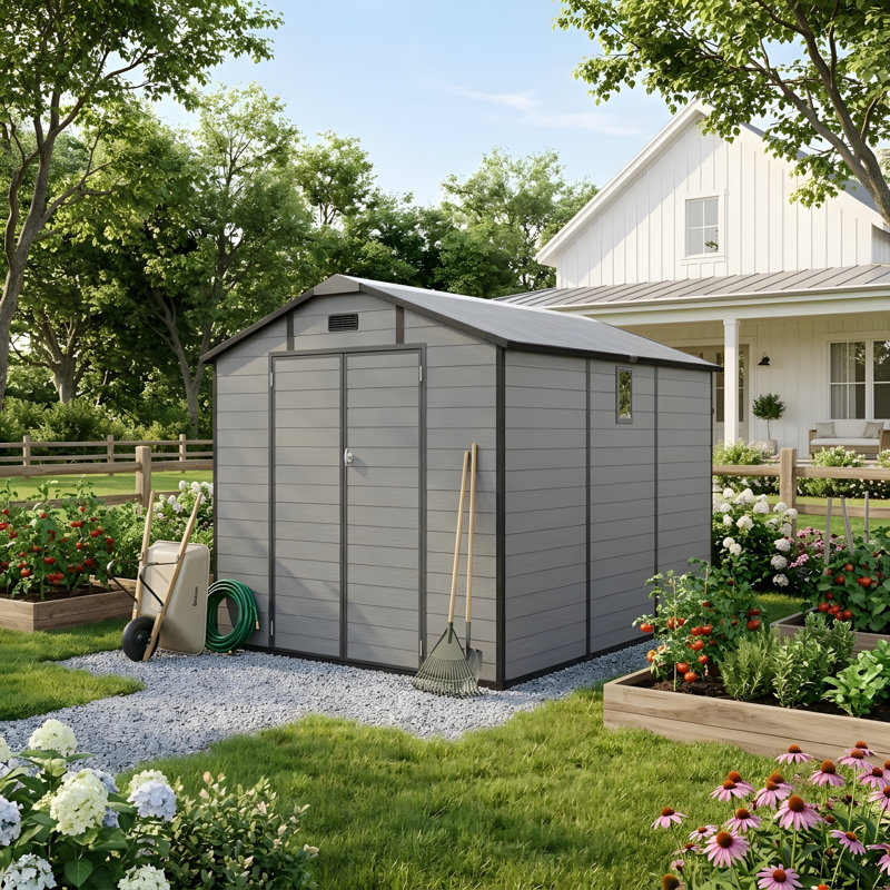 8 ft. W x 10 ft. D Plastic Outdoor Storage Shed (80 sq. ft.)