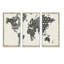 Carte Madallions - ensemble d'art mural sur toile traditionnel encadré de 3-2027811881-2027811880