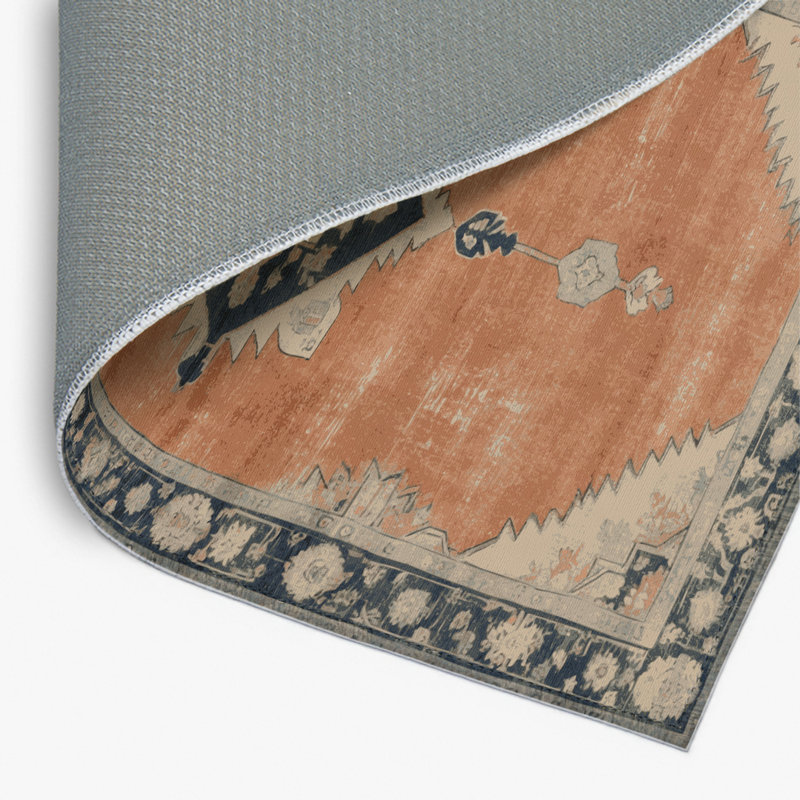 Tapis intérieur et extérieur brun Overdyed, Rectangulaire 8 pi x 10 pi
