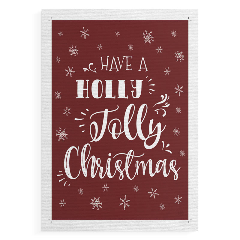 Holly Jolly Christmas - Impression sur toile seulement - NON CADRE