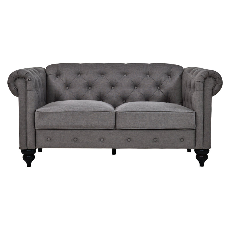 Causeuse Chesterfield Hulsey Charlton Home, Gris anthracite