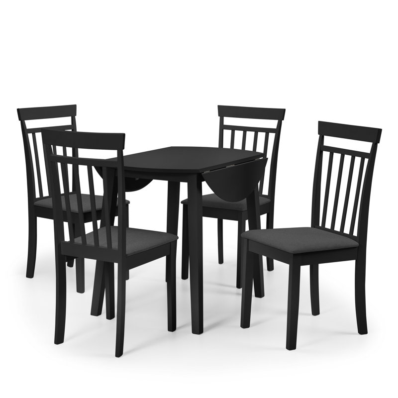 Exeter Solid Wood Dining Chairs, Black