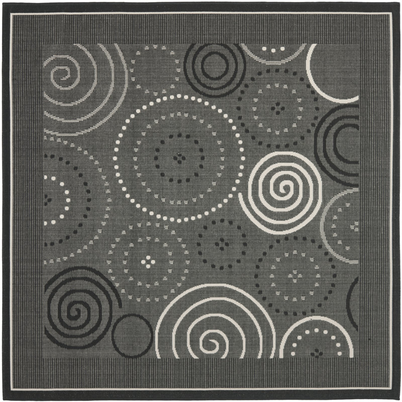 Carole-Louise Performance Geometric Indoor/Outdoor Area Rug, Square 6'7"