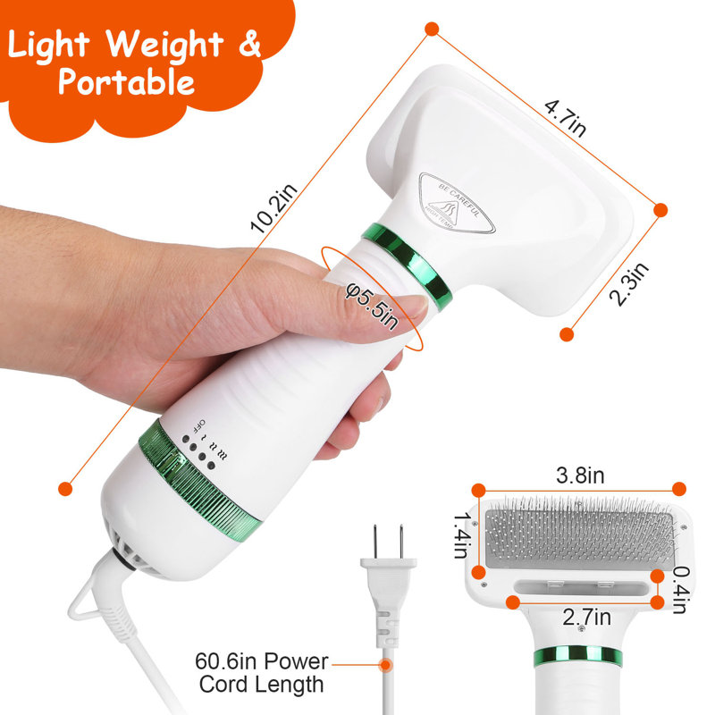 11.8'' H x 4.9'' W x 2.9'' D Dryer