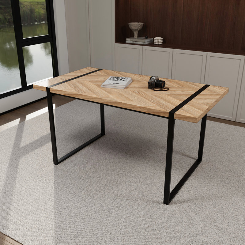 with Iron Base Dining Table