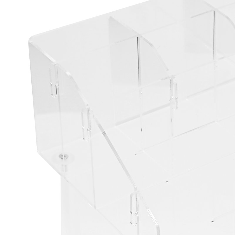 Étagère de rangement multi-usage en acrylique à 3 niveaux avec roulettes