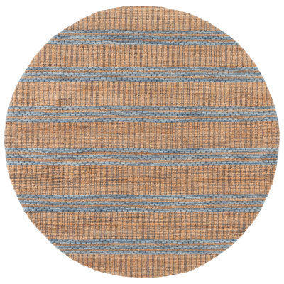 Martha Stewart 9525, jute touffeté à la main à 40%; 40% laine; Tapis rayé 20% coton