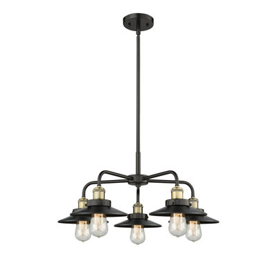 Amalle 5 - Light Glass Dimmable Chandelier