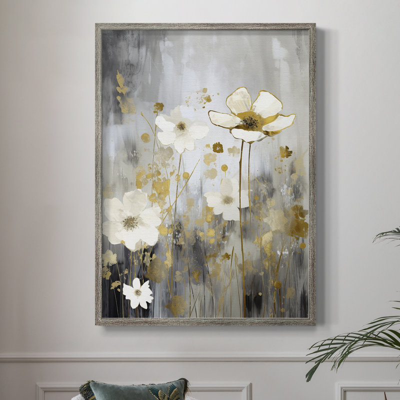 Impression encadrée FLORAL Series CDVI - bois massif, H 30 po x l 24 po