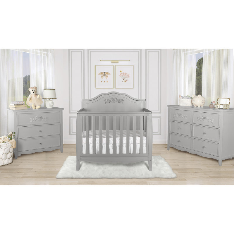 Evlalia 3 -in-1 Convertible Crib, Platinum