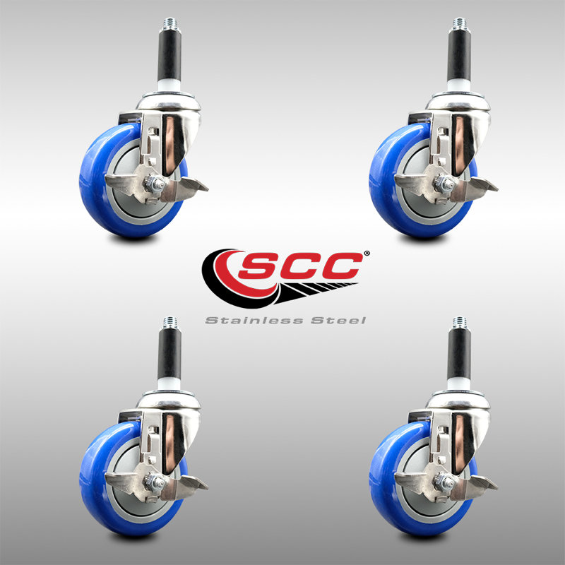 Polyurethane Casters, Blue