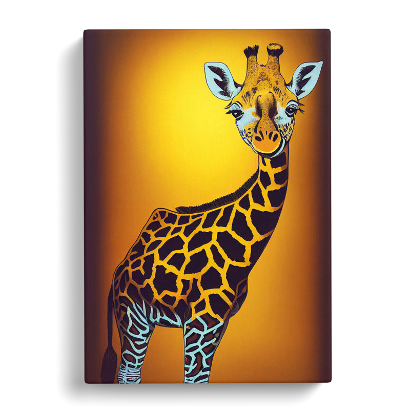 Young Giraffe - Wrapped Canvas, 50cm H x 35cm W x 3cm D