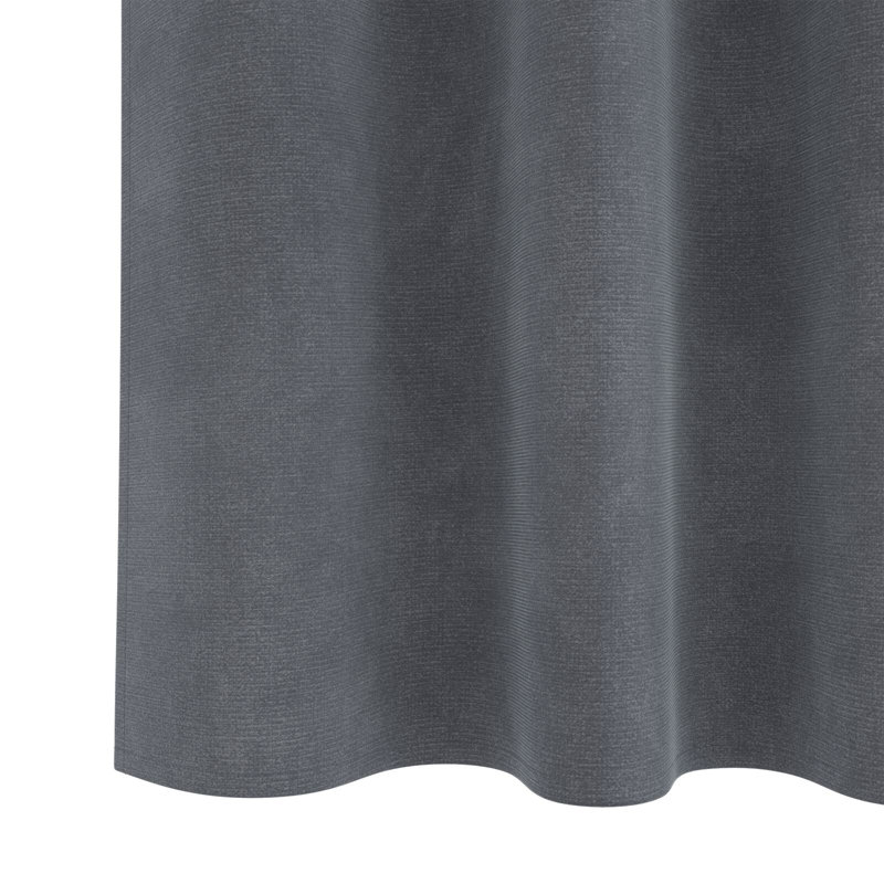 Curtains Polyester 140Cm Sound-Absorbing, 140cm Width x 225cm Drop, Light Grey