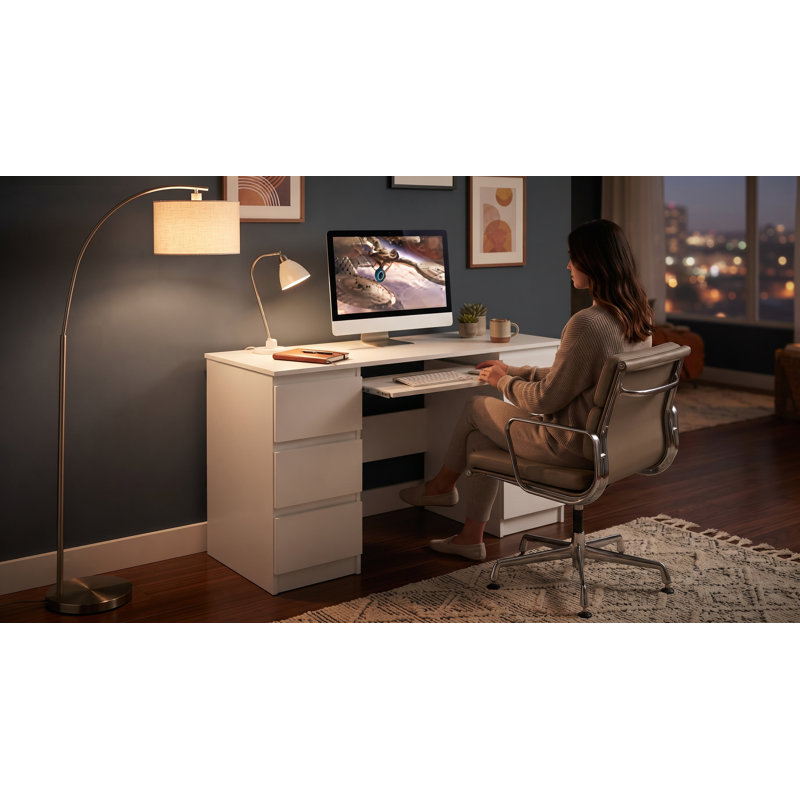 Baasit Solid Wood Computer Desk