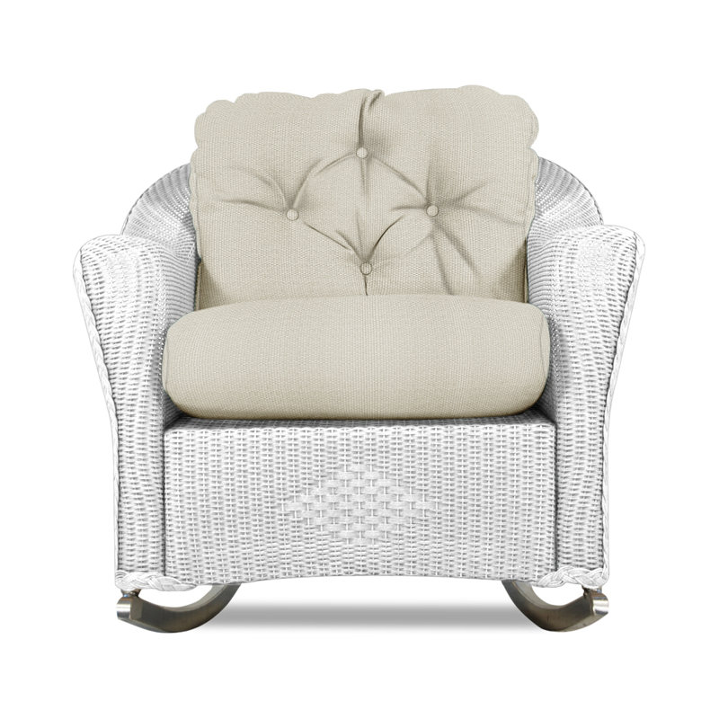 Reflections Outdoor Rocker Chair, Demo Stone, White