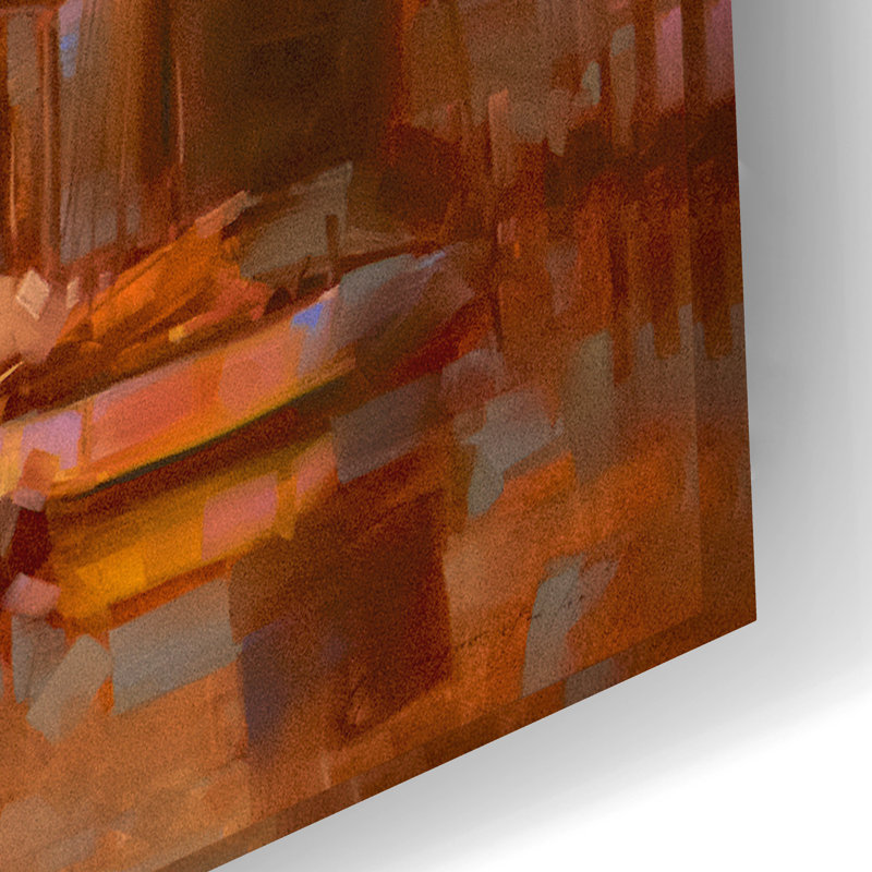 Art mural en verre Lark Manor ™ «Venice» par Vahe Yeremyan, H 16 po x l 24 po x P 0,2 po