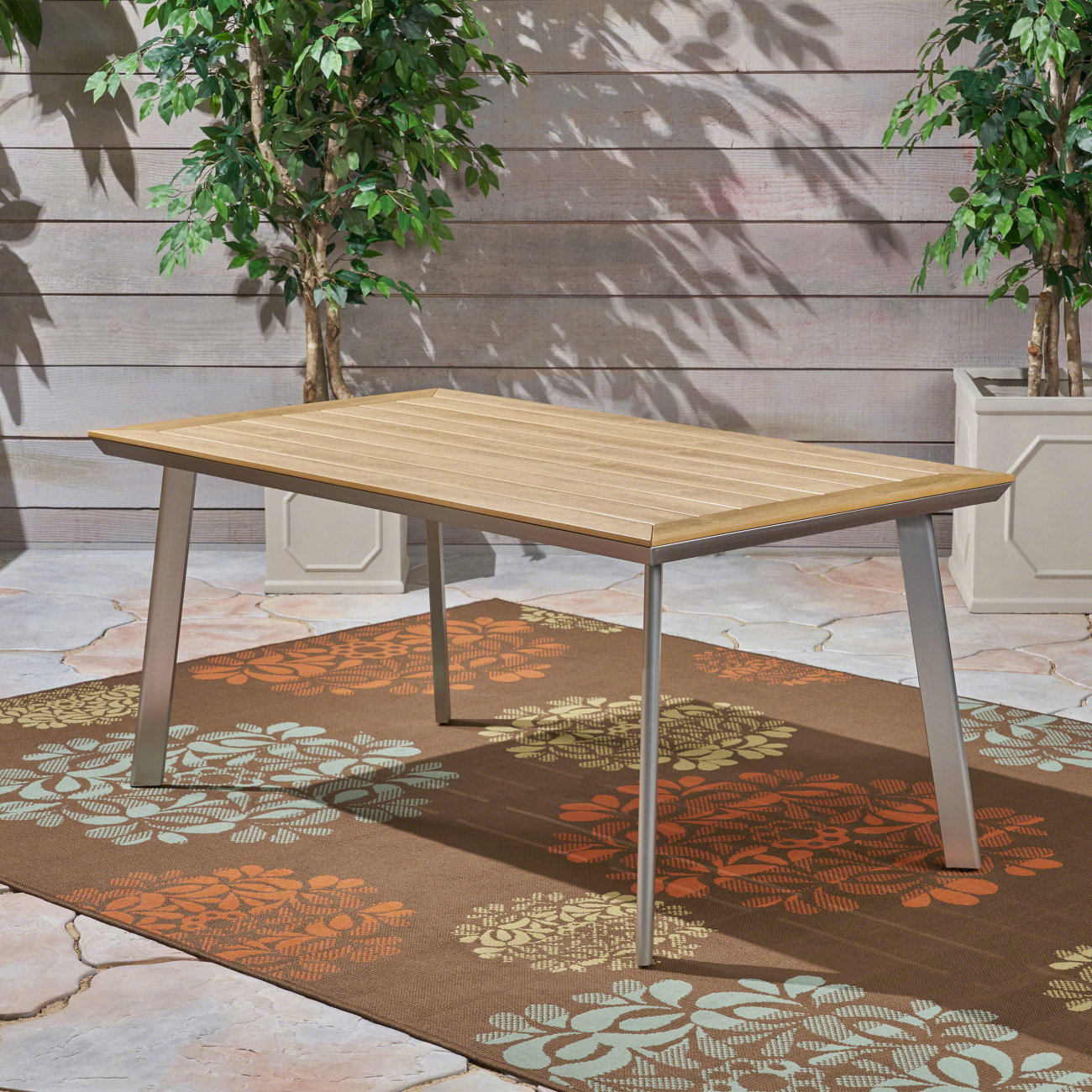 Faux Wood Outdoor Dining Table: Durable Elegance for Your Patio 3 Faux Wood Outdoor Dining Table: Durable Elegance for Your Patio