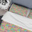 Circulaire pastel rose et vert - ensemble de housse de couette moderne - microfibre de polyester-2071880034