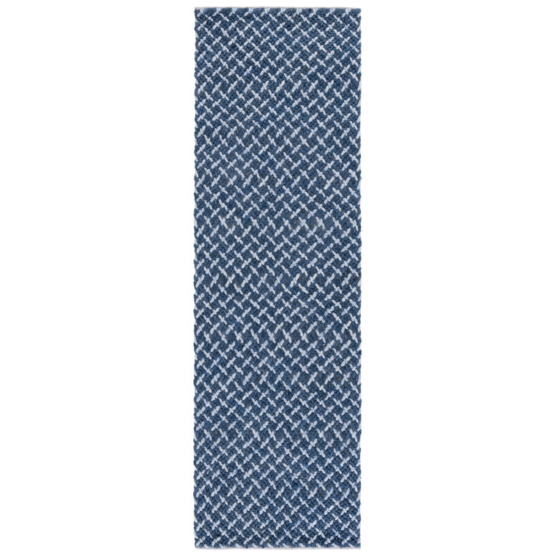 Hand Loomed Houndstooth Indoor Rug, Runner 2'3" x 8'