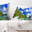Coussin lombaire paysage tropical