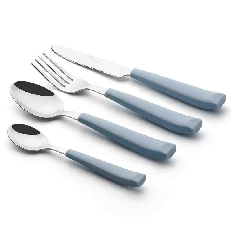 Metro Lane Chaselynn 24 Piece Stainless Steel Cutlery Set , Service for 6, Light Blue