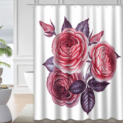 Vintage Roses Watercolor Invitations Objects White Rose Beautiful Botanical with 12 Hooks