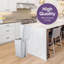 Poubelle à pédale Superio Slim avec couvercle, poubelle en plastique avec pédale pour salle de bain, chambre à coucher, cuisine, bureau, véhicule récréatif, patio ou dortoir, fumée blanche-123538757-123538759