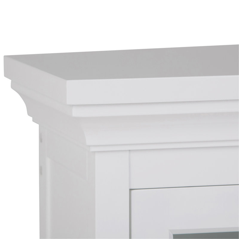 Avington - Armoire murale à deux portes avec casiers - Blanc pur