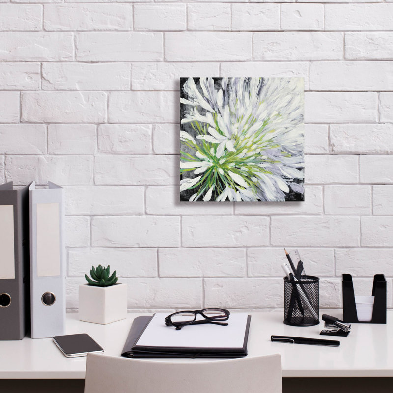 «Cleome Splash 2 Black» par Julia Purinton, art mural sur toile, H 12 po x l 12 po x P 0,75 po