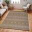 Beige Tan Modern Washable Rug, Geometric For Living Room, Dining Room, Bedroom, & Kitchen-1726527055