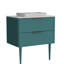 Meuble-lavabo autoportant avec évier en céramique 30 po Aquamarine