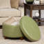 Repose-pieds rond en similicuir avec rangement l 24 po Breyonce-22111160