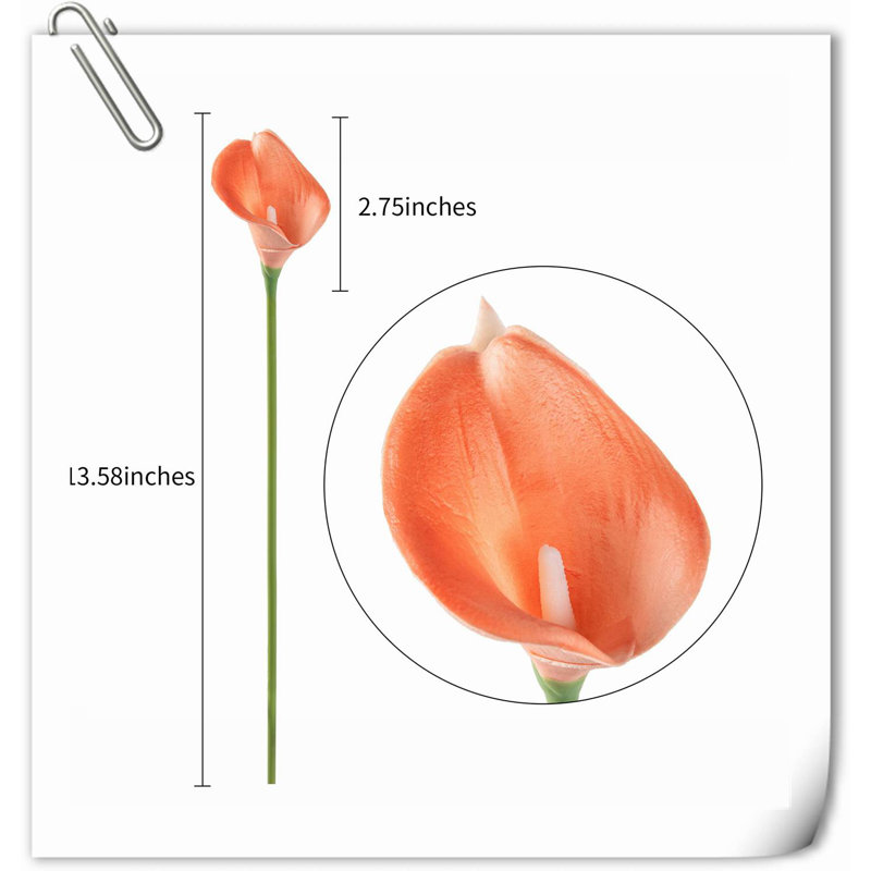 Arrangement Lillies, H 13,58 po x l 2,3 po x P 3 po, Corail