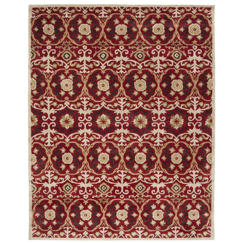 Steve Hand Tufted Wool Pile Geometric Rug, Rectangle 7'6" x 9'6"